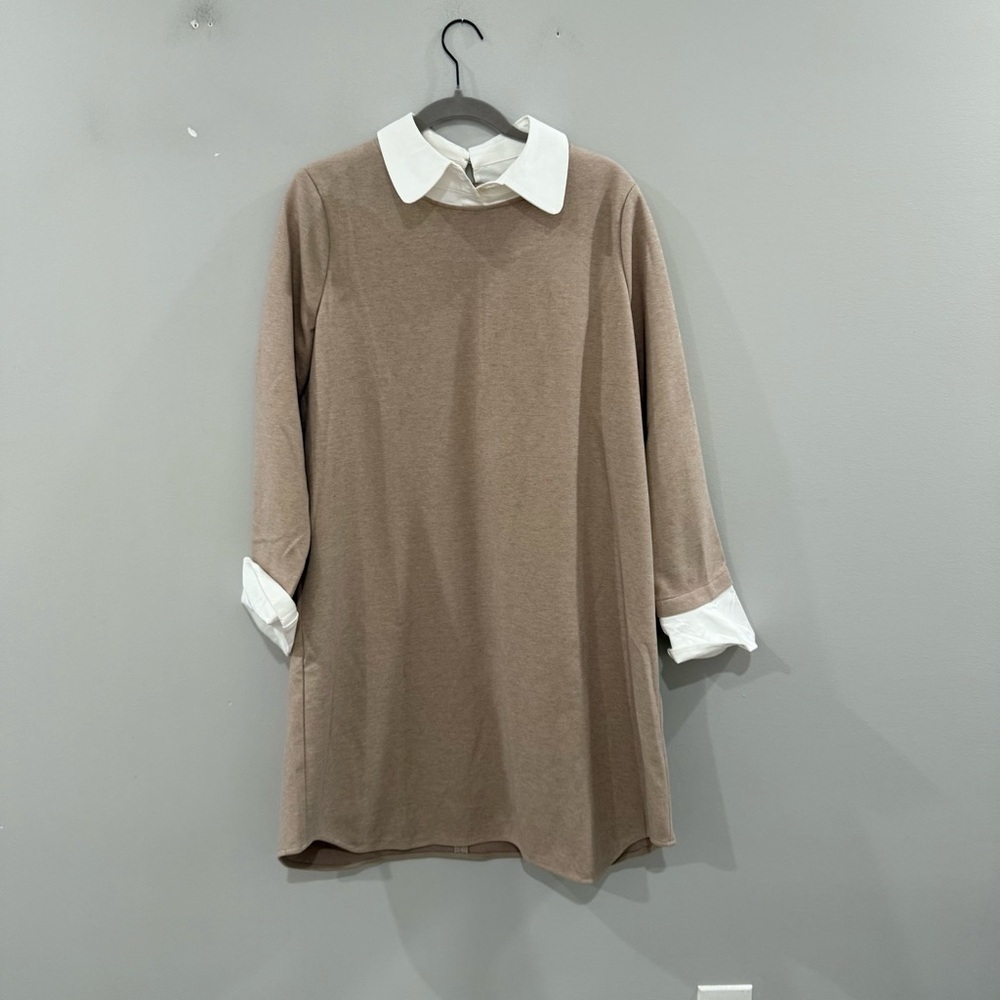 NWT Tuckernuck Dress Dakotah English Ivy Collar Mini in Sandwhisp - Picture 6 of 10